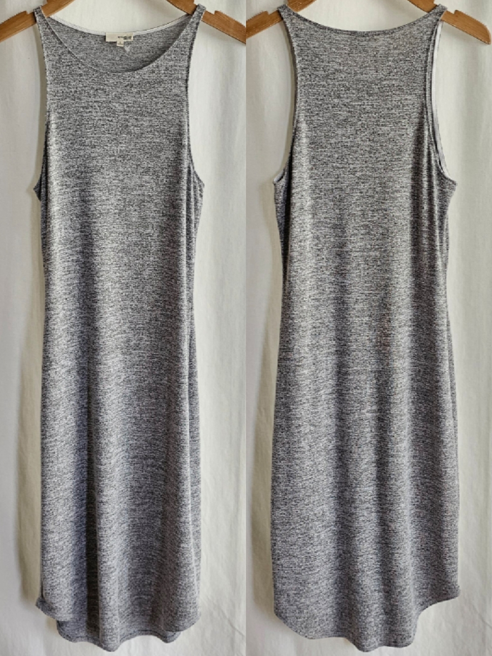 Aritzia Wilfred Free Heather Grey Sleeveless Knit Midi Dress - Picture 13 of 16